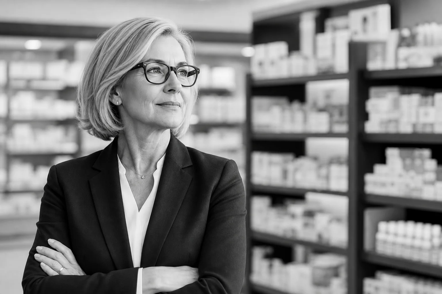 An experienced healthcare buying-group leader in a community pharmacy